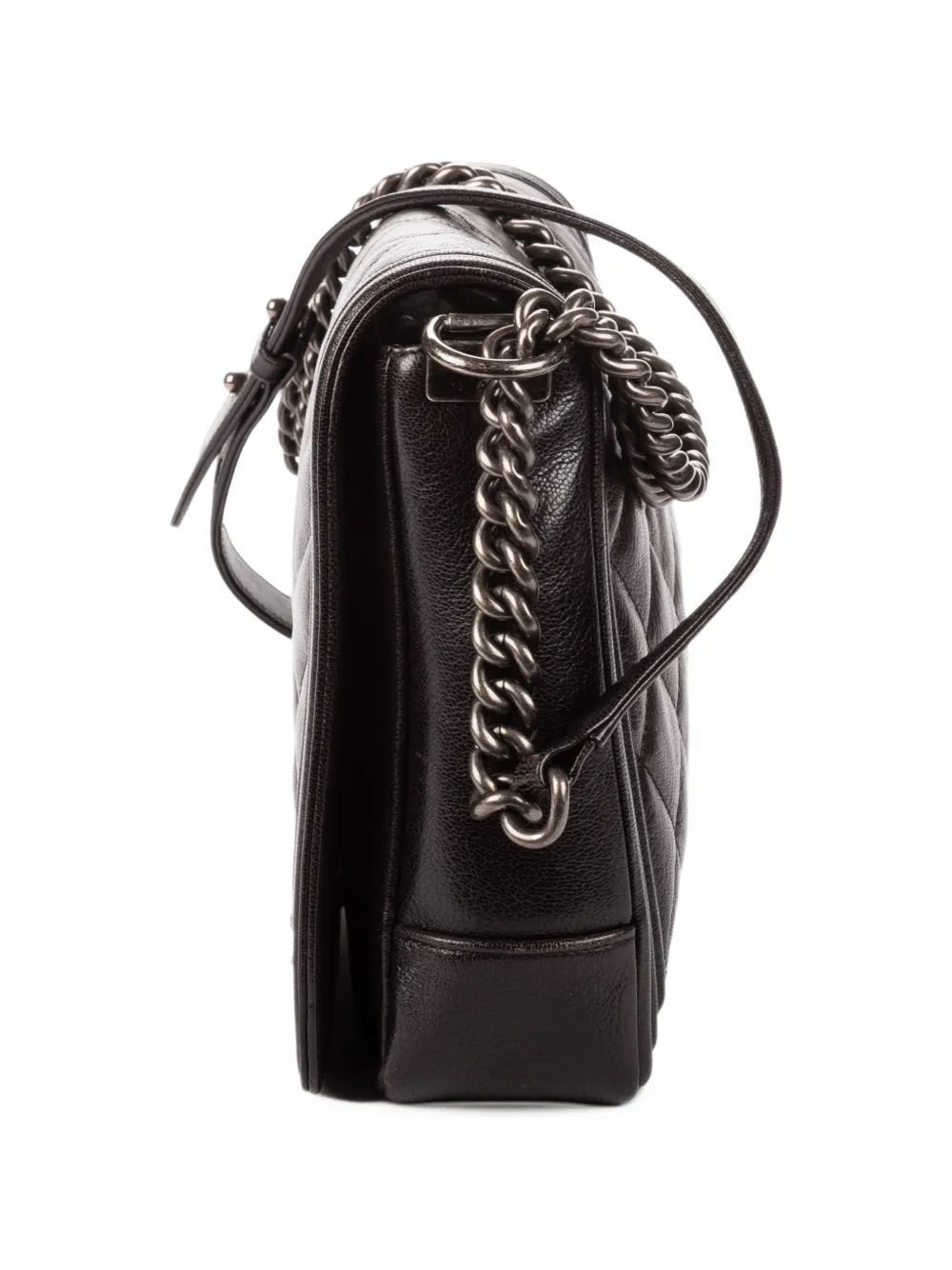 CHANEL Pre-Owned Boy gewatteerde schoudertas Zwart