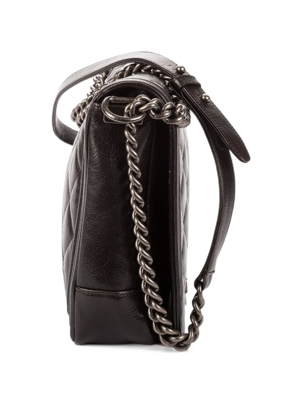 CHANEL Pre-Owned Boy gewatteerde schoudertas Zwart