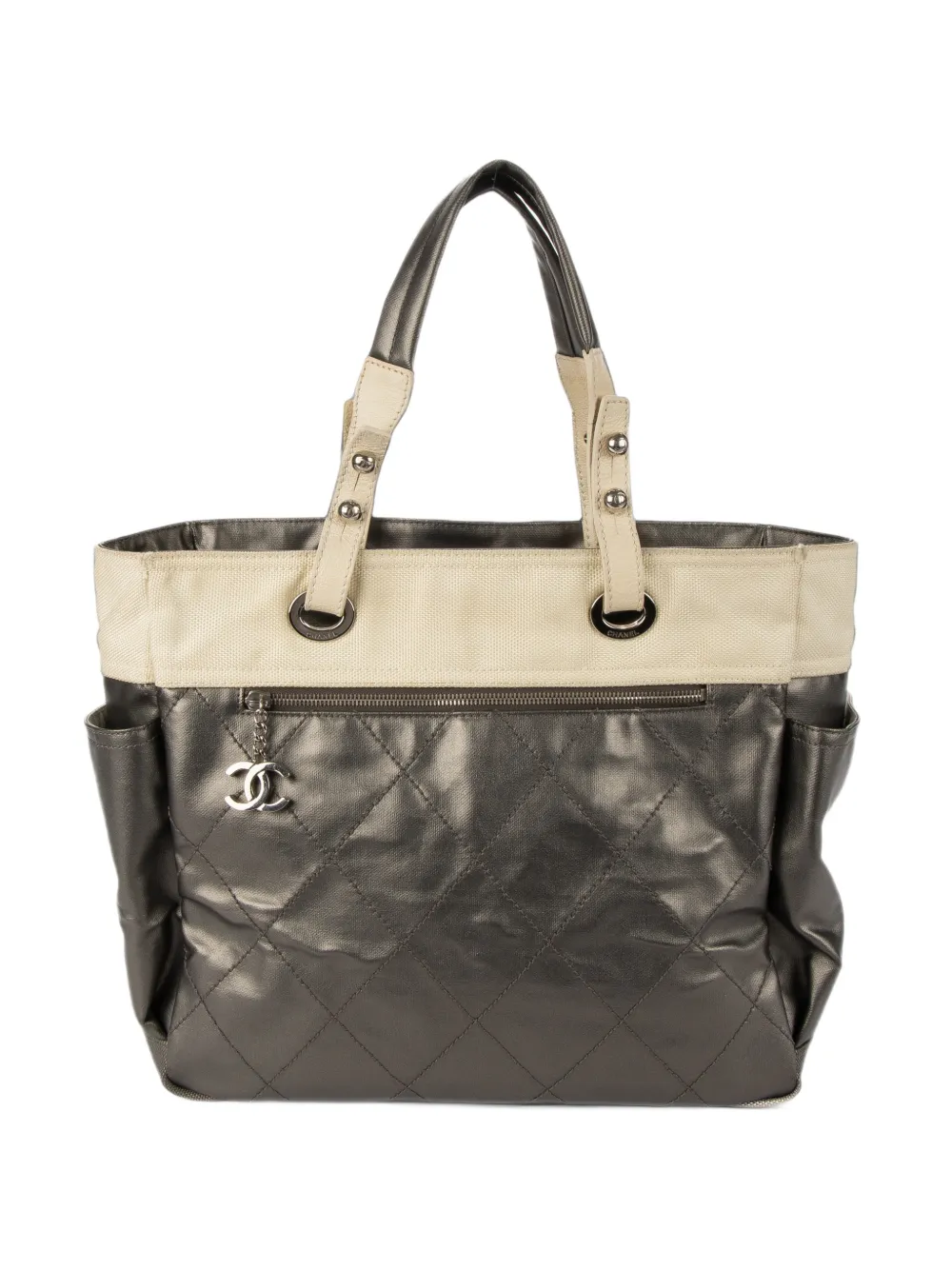 CHANEL Pre-Owned Paris-Biarritz quilted tote bag - Grey