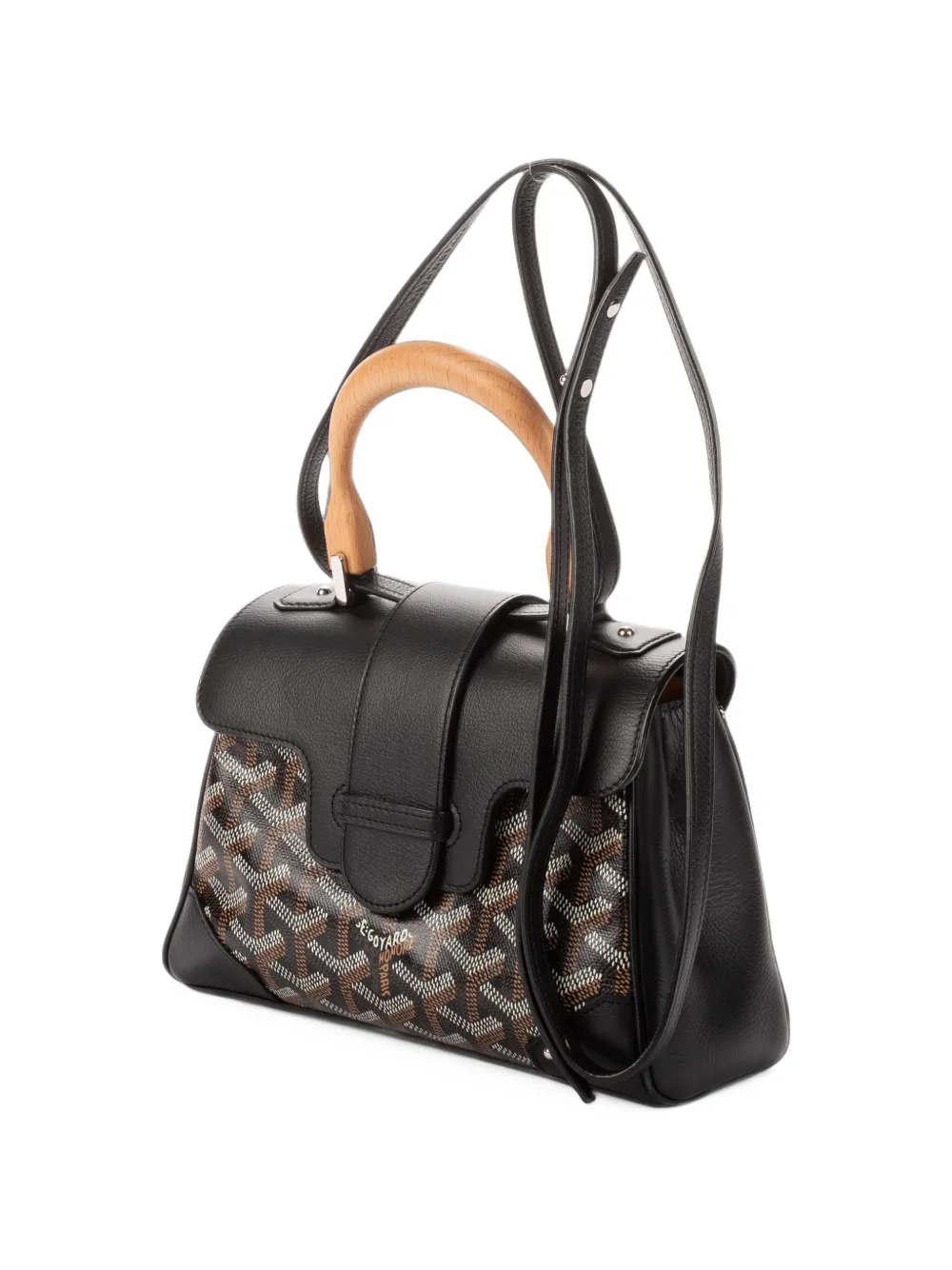 Goyard Pre-Owned Saigon Goyardine mini bag - Black