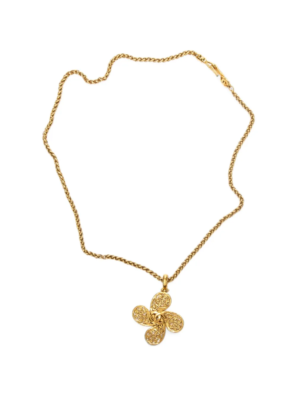 CHANEL Pre-Owned CC Paisley pendant necklace - Gold