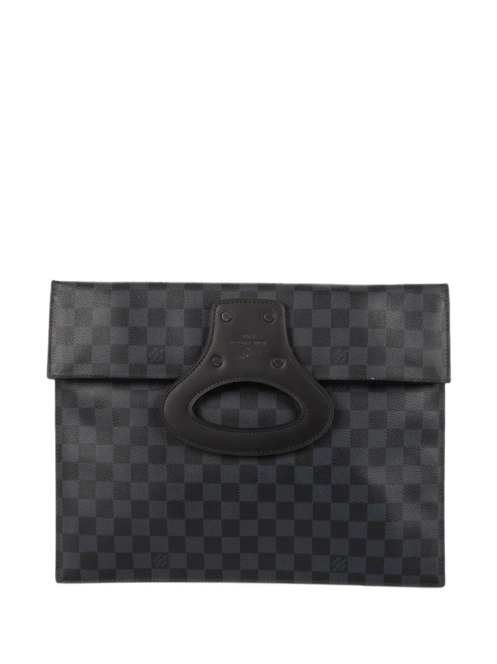 Louis Vuitton Pre-Owned Damier Cobalt flap clutch bag - Black