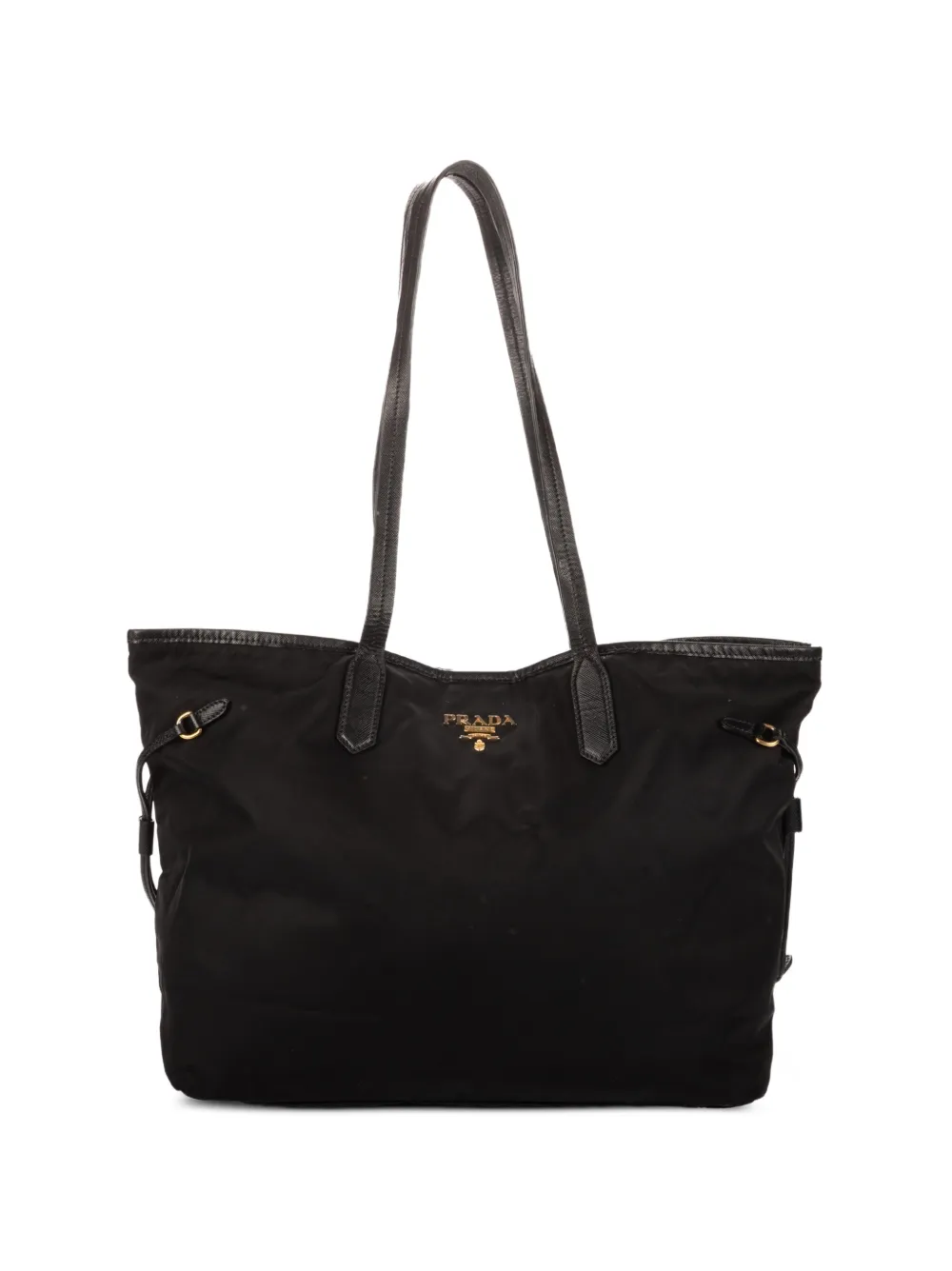 Prada Pre-Owned logo-plaque tote bag - Nero