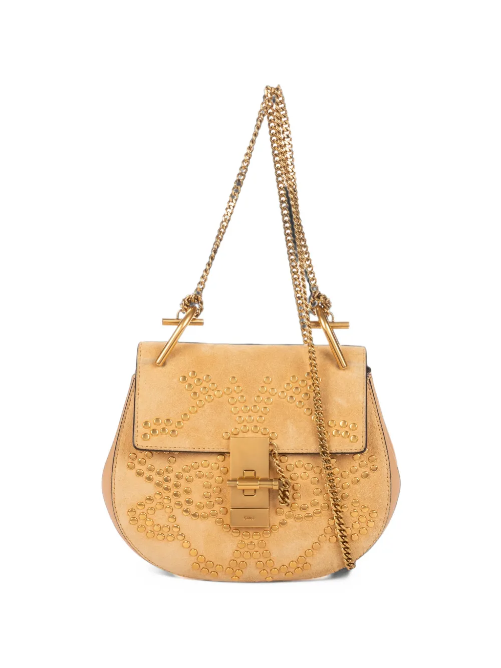 Chloé Pre-Owned mini Drew studded shoulder bag - Nude