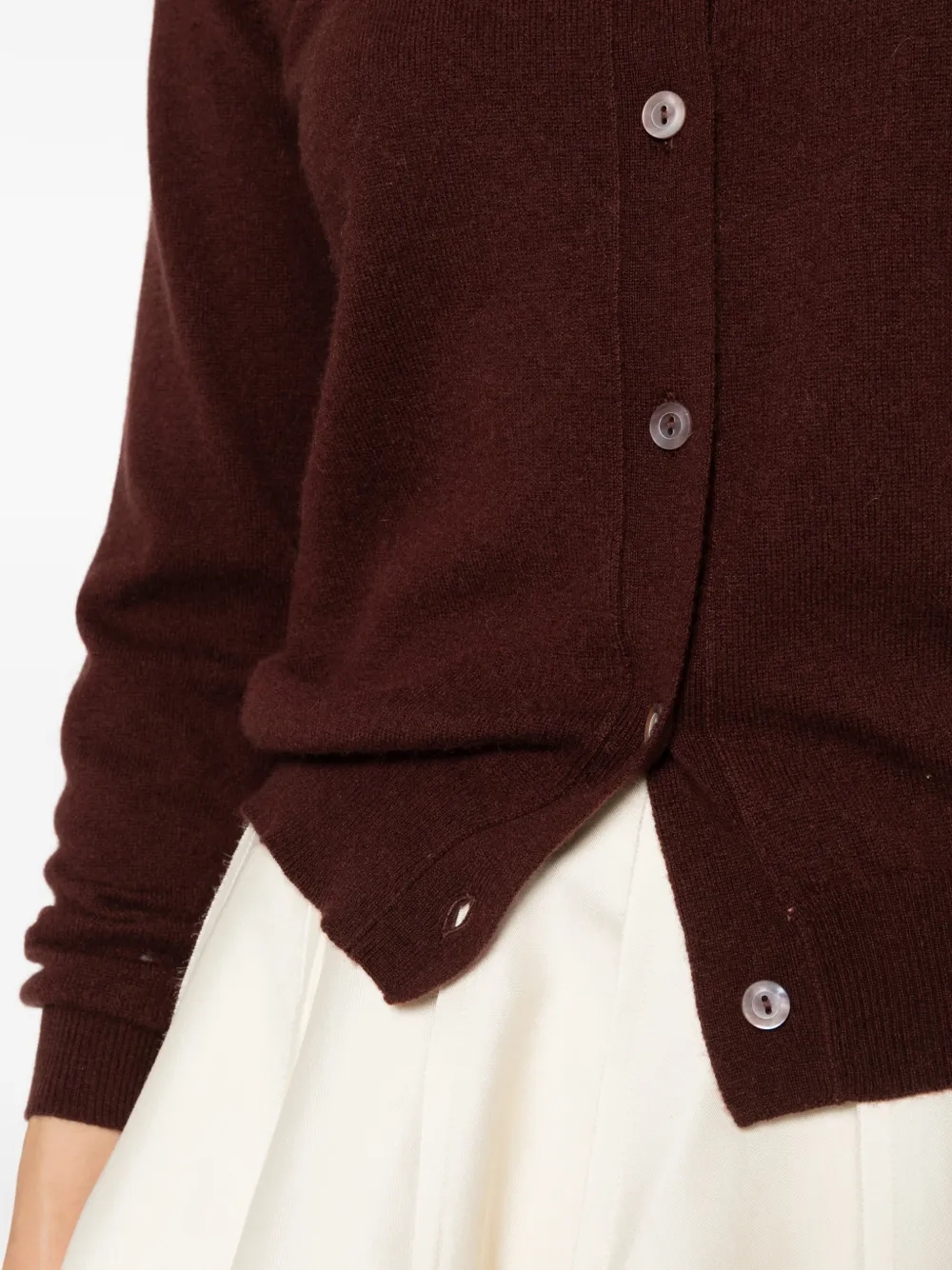 Aragona button-up knitted cardigan Bruin