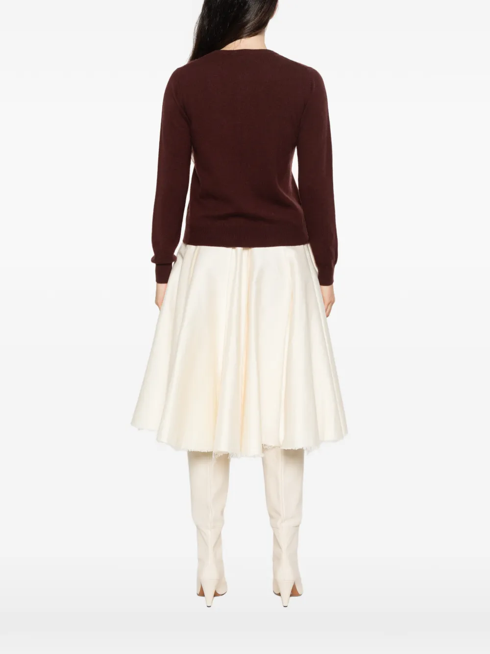 Aragona button-up knitted cardigan Bruin