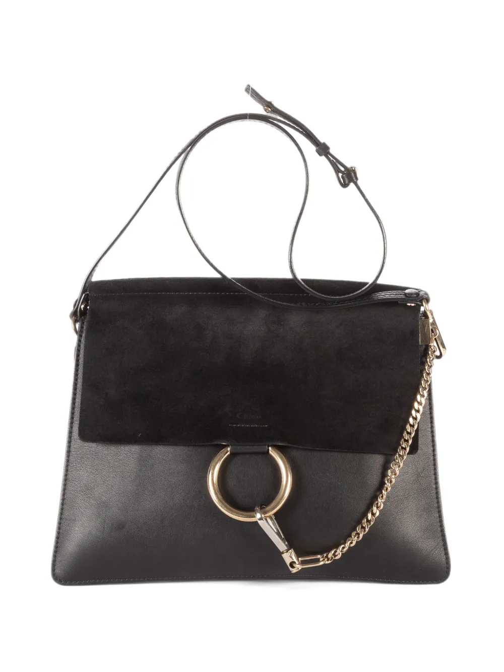Chloé Pre-Owned medium Faye leather shoulder bag - Schwarz