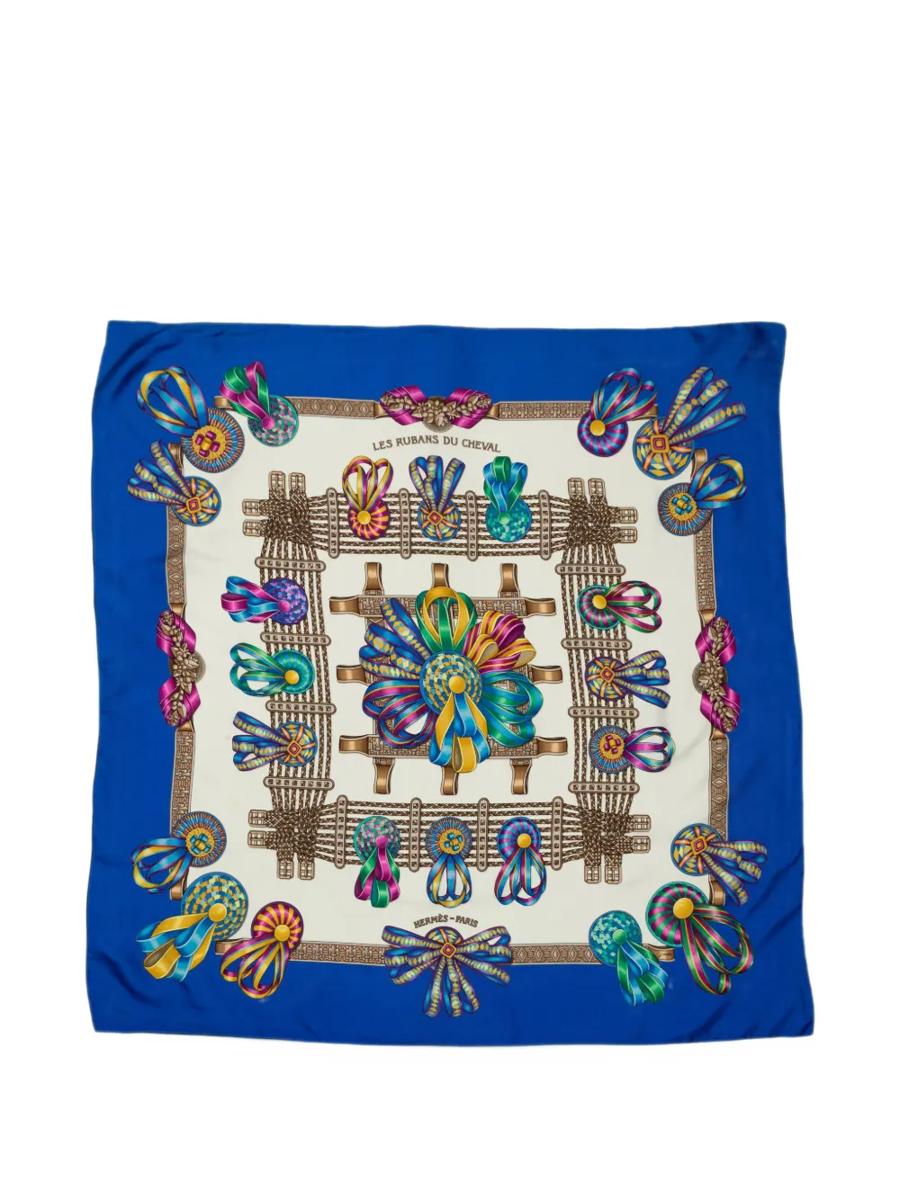 Hermès Pre-Owned Les Rubans du Cheval scarf - Blau