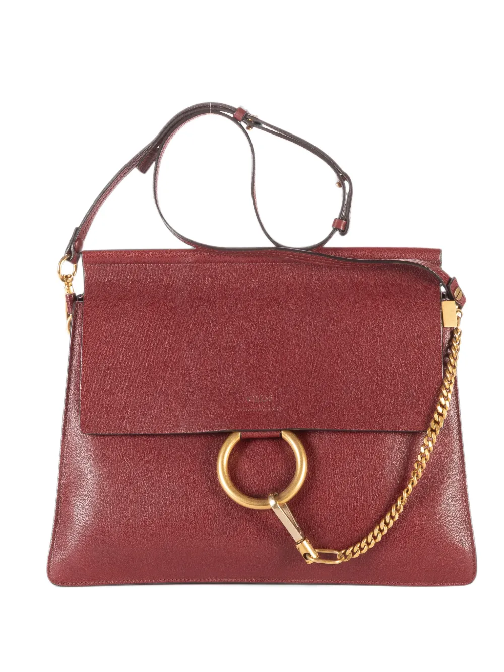 Chloé Pre-Owned medium Faye ring-detail shoulder bag - Rot