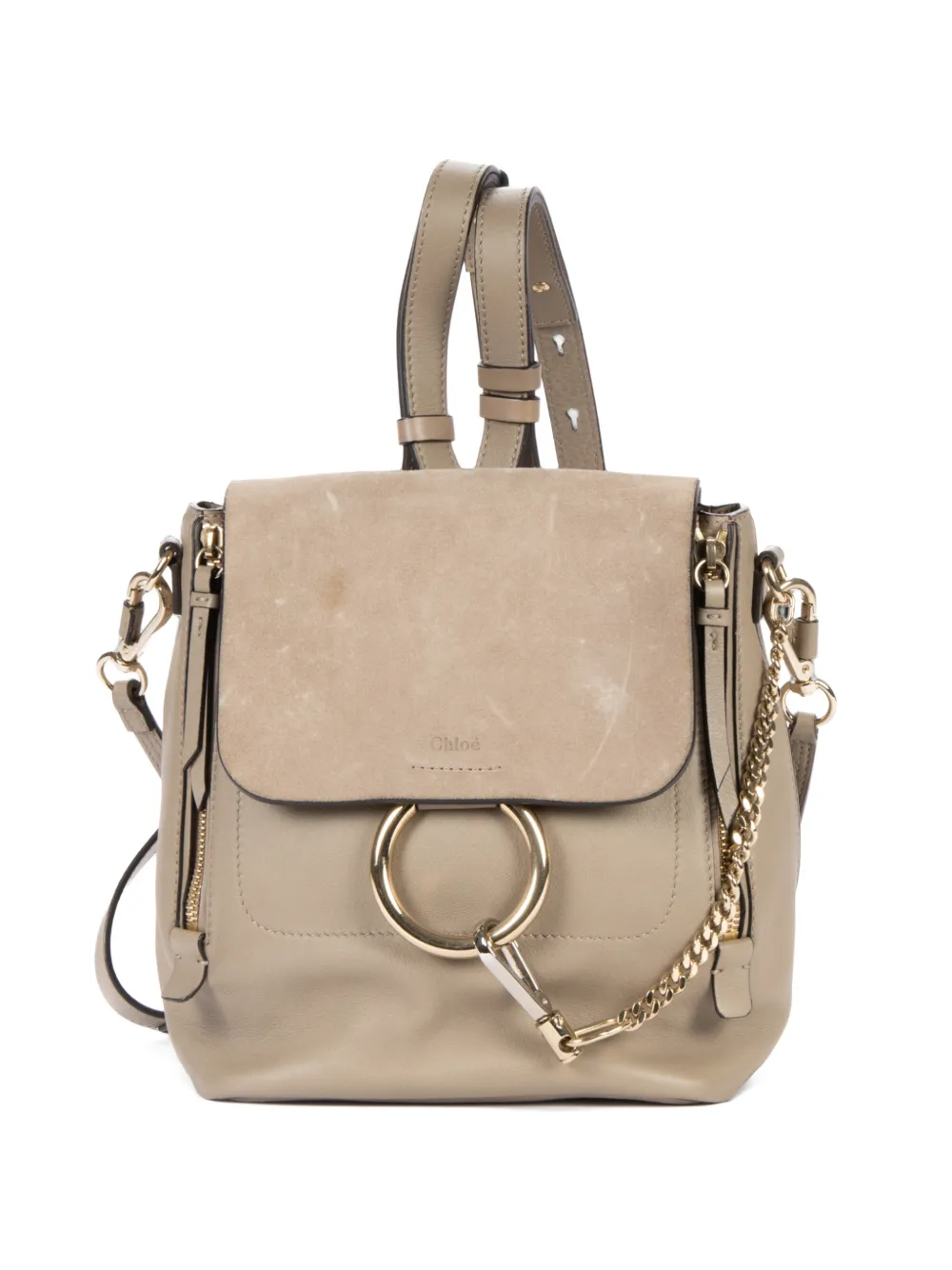 Chloé Pre-Owned small Faye backpack - Nude