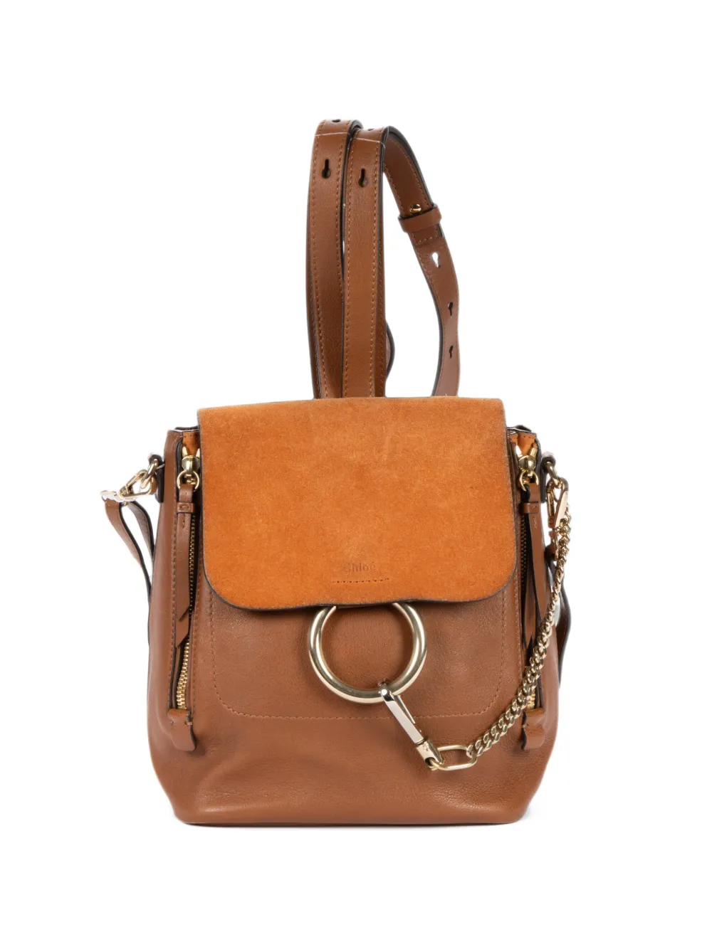 Chloé Pre-Owned Faye ring backpack - Braun
