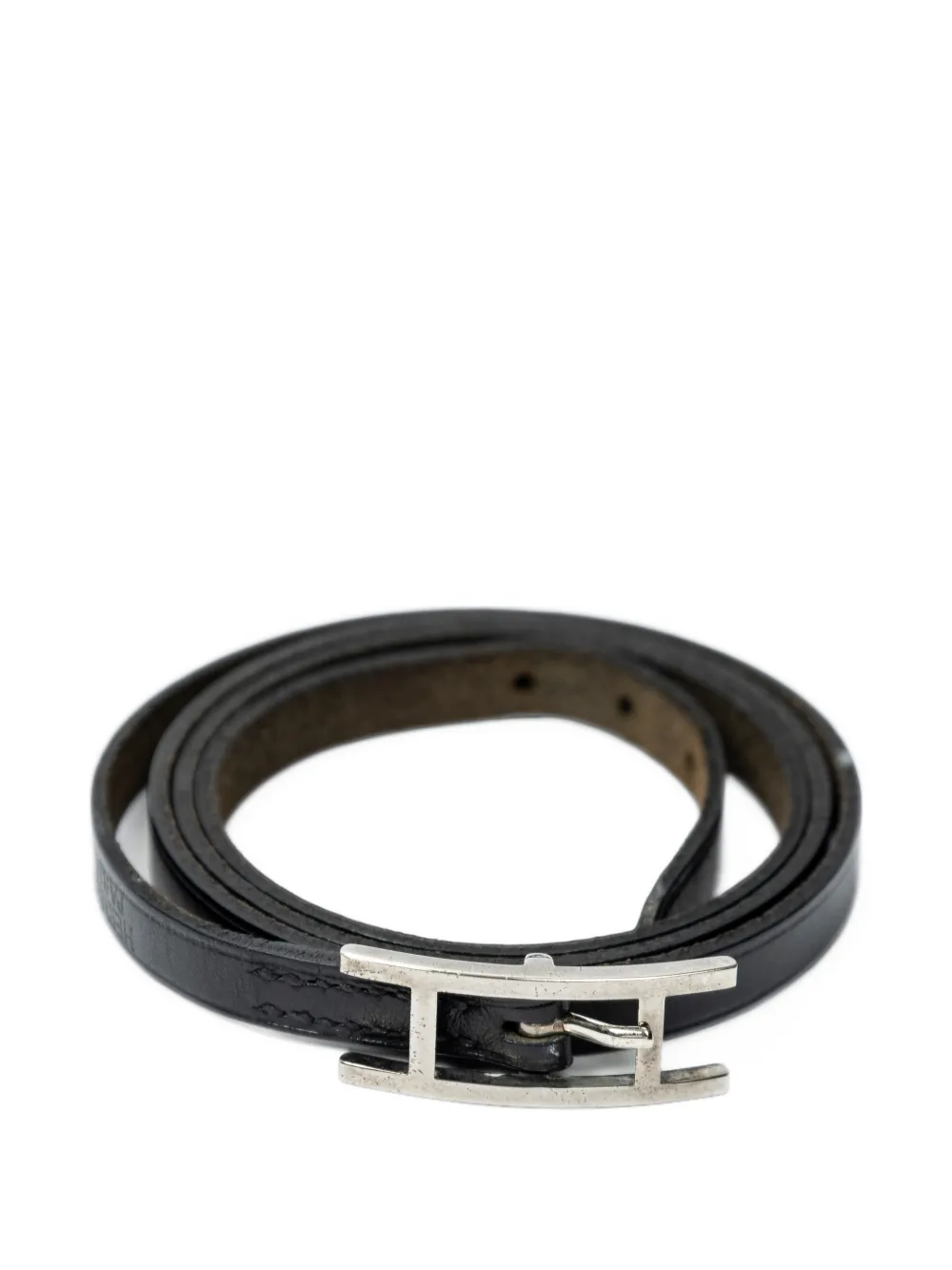 Hermès Pre-Owned Behapi Triple Tour calfskin bracelet - Schwarz