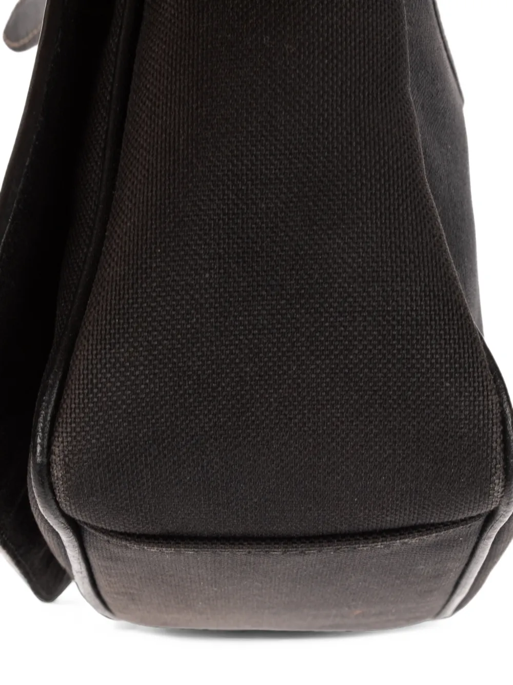 Prada Pre-Owned logo-jacquard ribbon-appliqué mini bag Zwart