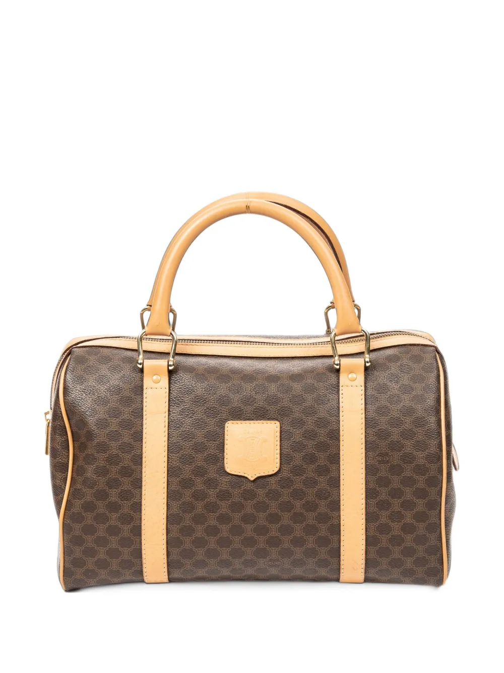 Celine Pre-Owned small Macadam Boston tote bag - Braun
