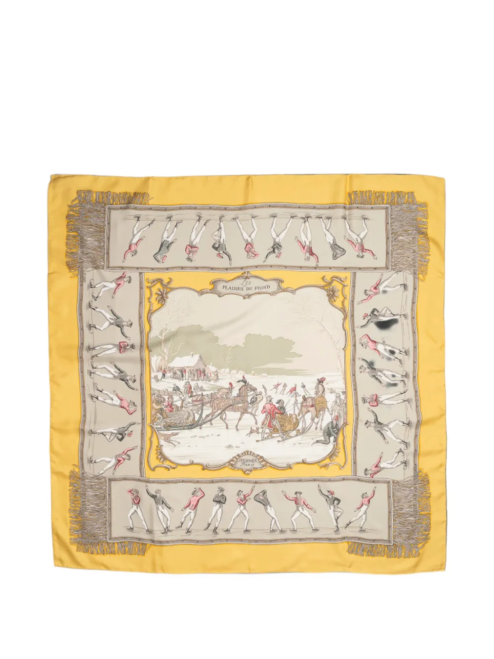 Hermès Pre-Owned Les Plaisirs du Froid silk scarf - Nude