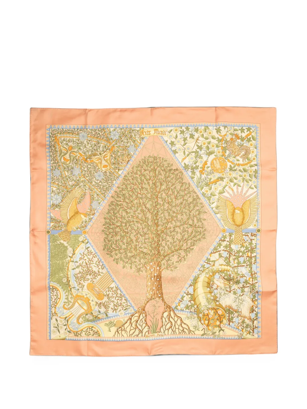 Hermès Pre-Owned Axis Mundi scarf - Orange