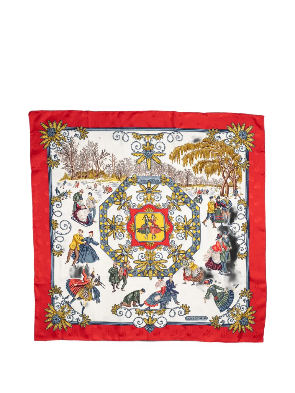 Hermès Pre-Owned Joies d'Hiver jacquard scarf - Weiß