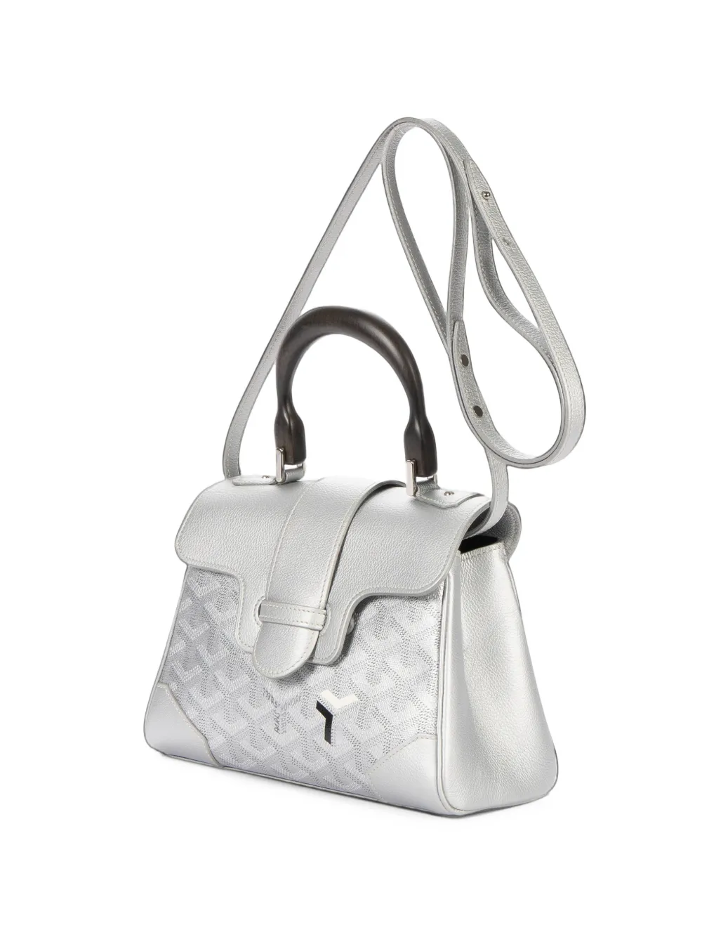 Goyard Pre-Owned mini Saigon leather tote bag - Silver