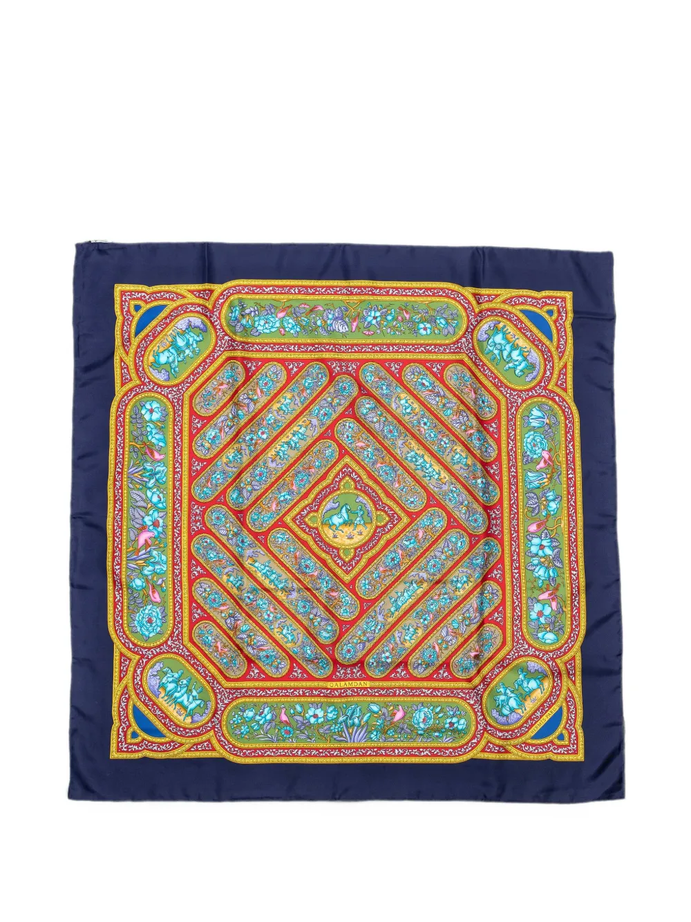 Hermès Pre-Owned Qalamdan silk scarf - Blau