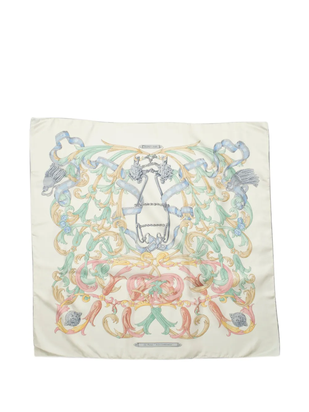 Hermès Pre-Owned Le Mors à la Conétable silk scarf - Nude