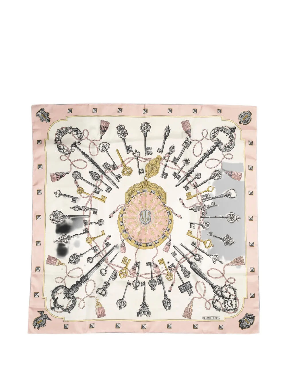 Hermès Pre-Owned Les Clefs silk scarf - Rosa