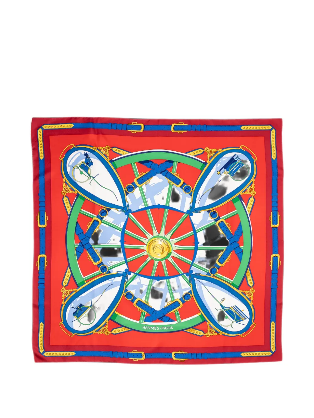 Hermès Pre-Owned En Roue Libre silk scarf - Rot