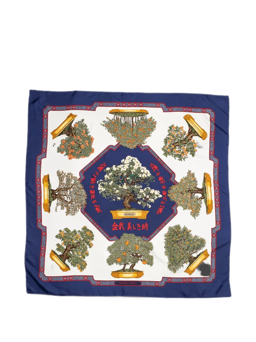 Hermès Pre-Owned Bonsai silk scarf - Blau