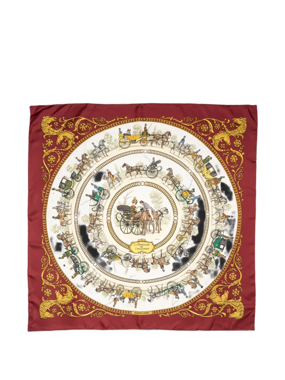 Hermès Pre-Owned La Promenade de Longchamps scarf - Rot