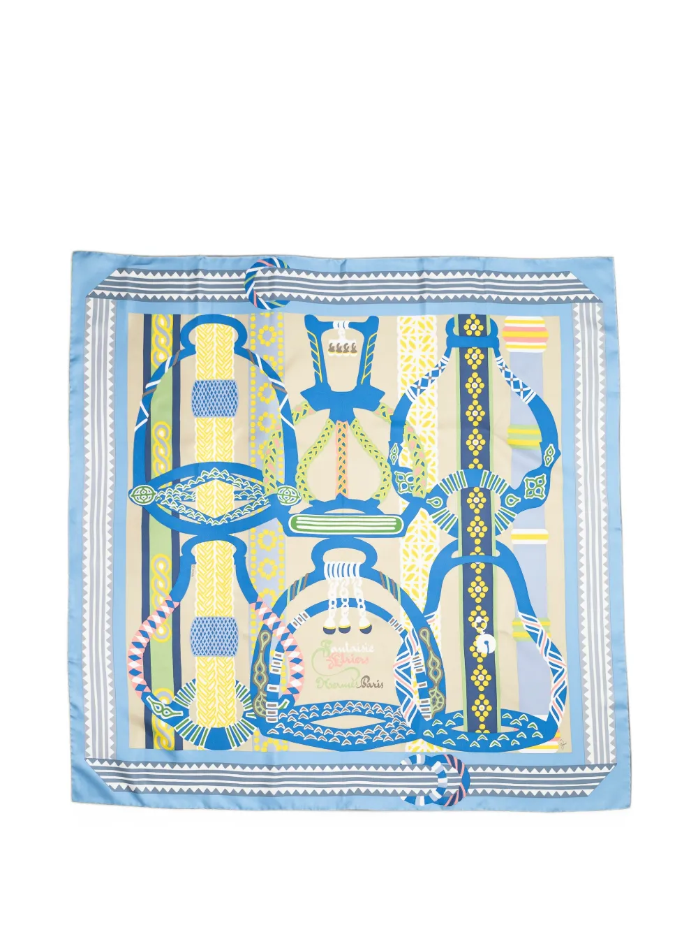 Hermès Pre-Owned Fantaisie d'Etriers scarf - Blau