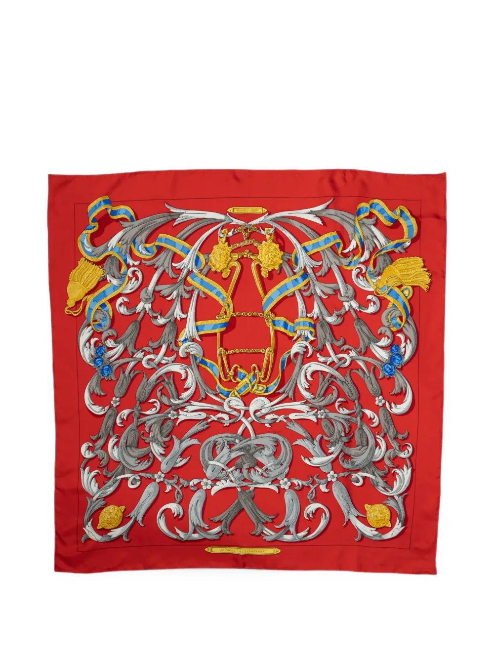 Hermès Pre-Owned Le Mors à la Conétable silk scarf - Rot