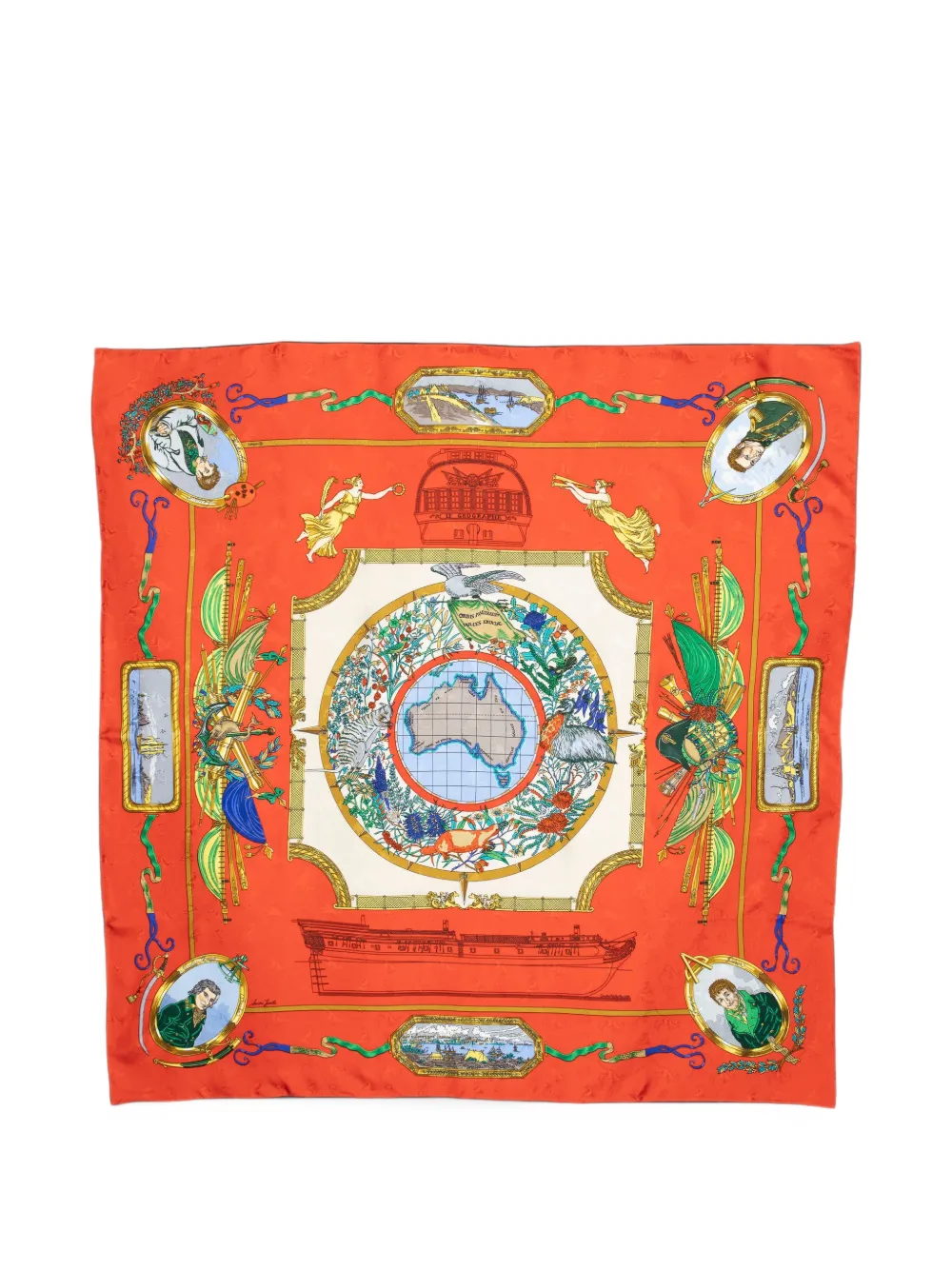 Hermès Pre-Owned Jacquard silk scarf - Rot