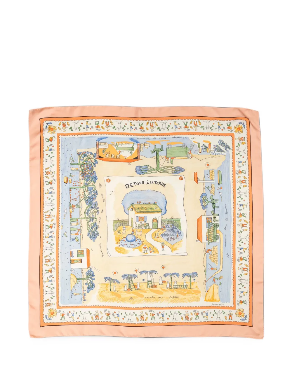 Hermès Pre-Owned Retour à la Terre scarf - Rosa
