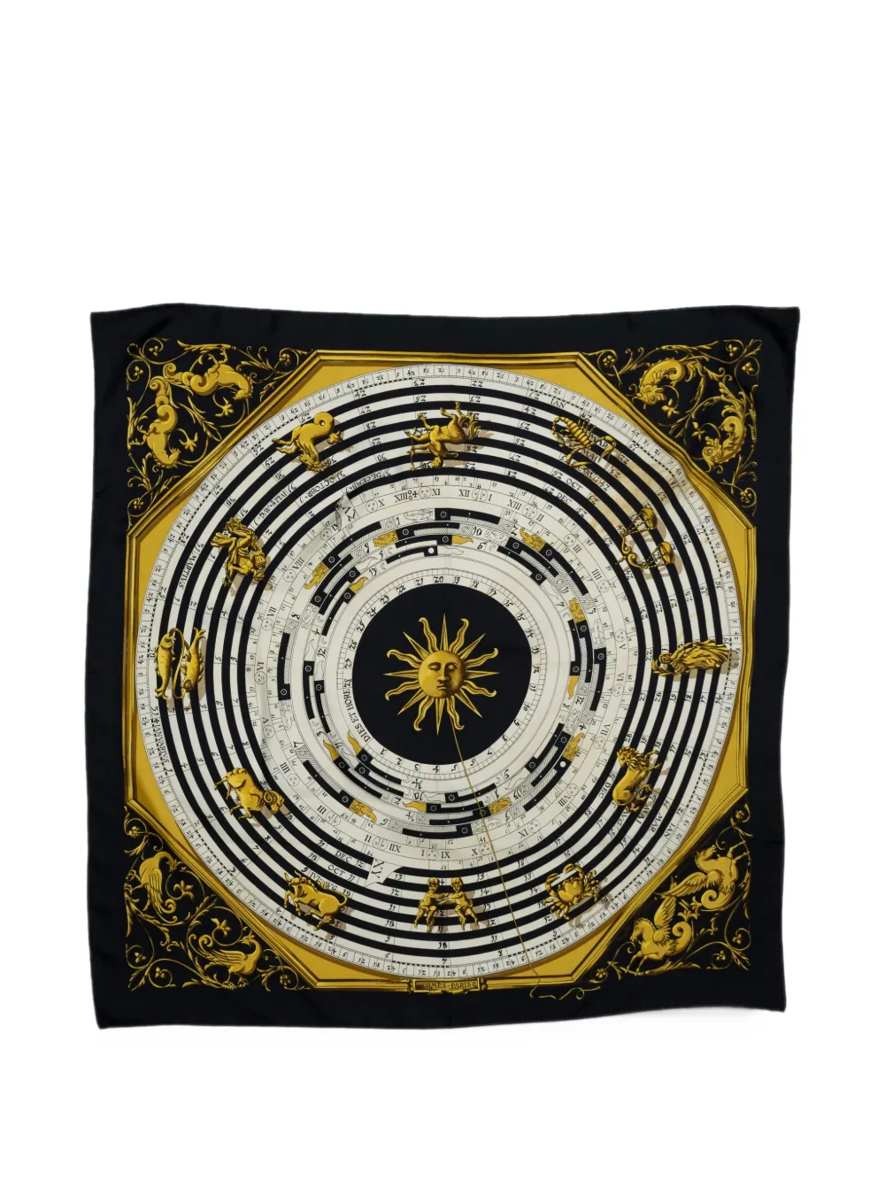 Hermès Pre-Owned Dies et Hore silk scarf - Schwarz