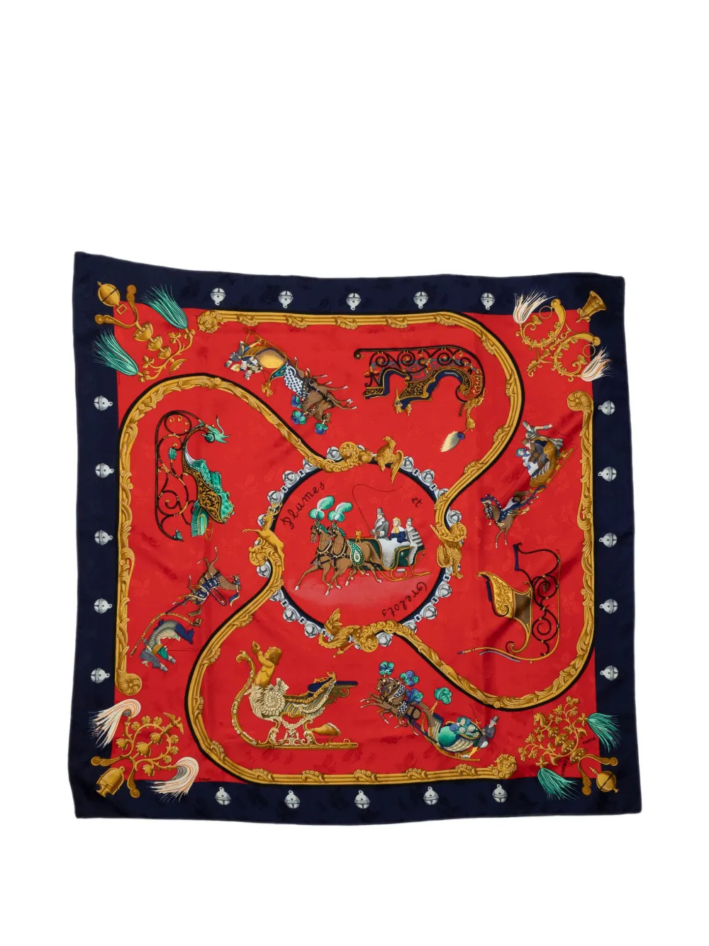 Hermès Pre-Owned Plumes et Grelots scarf - Rot