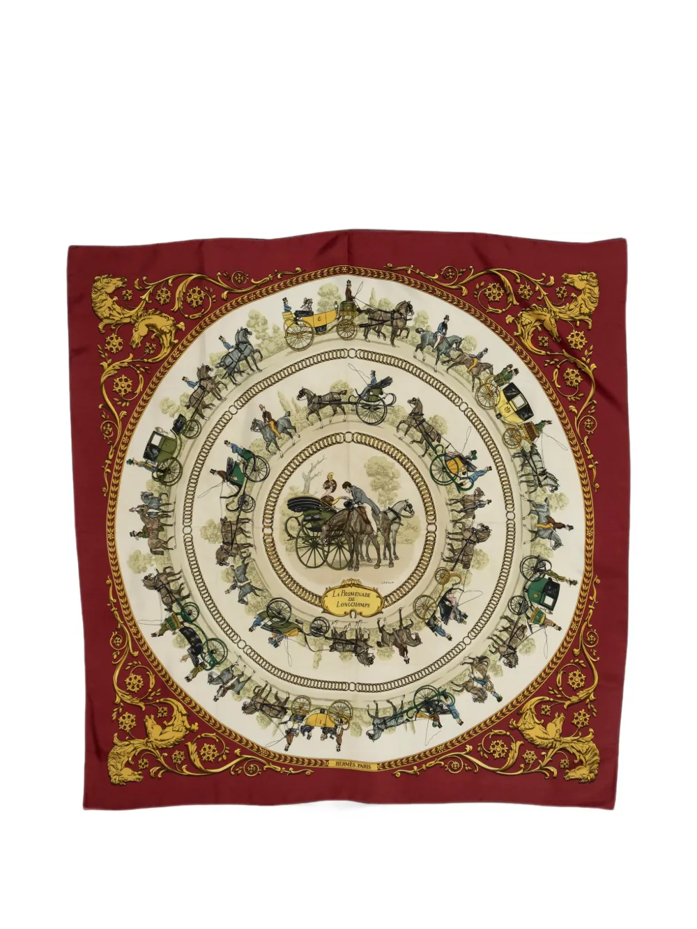 Hermès Pre-Owned La Promenade de Longchamps scarf - Rot