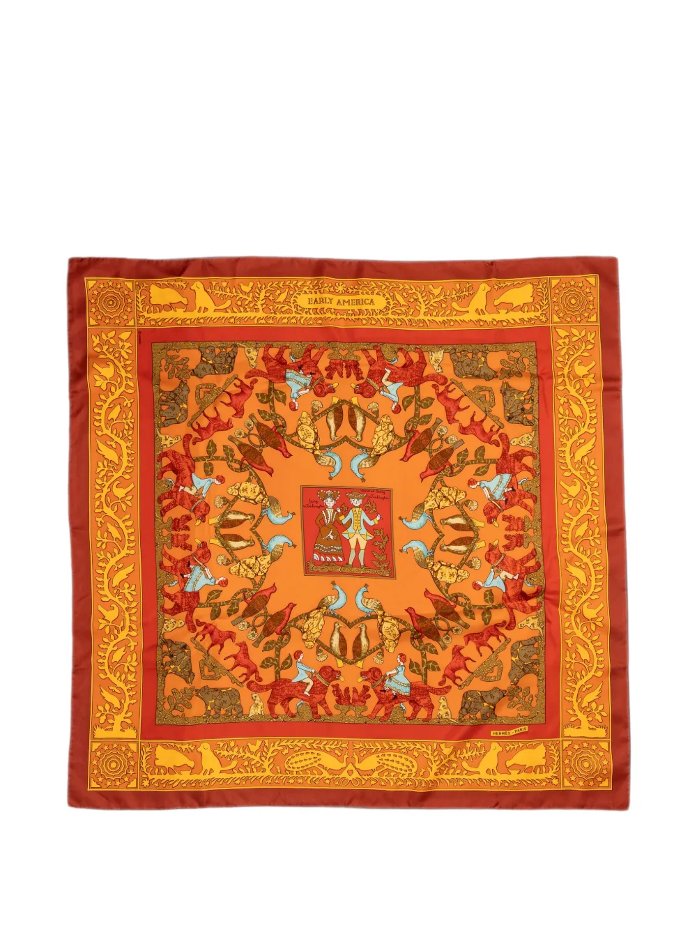 Hermès Pre-Owned Early America scarf - Orange