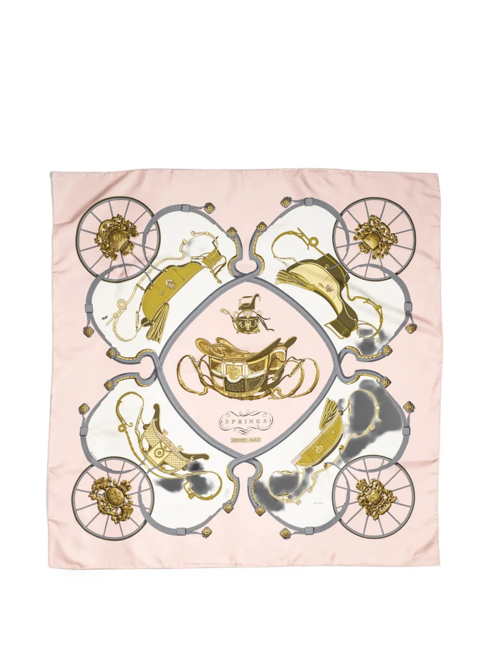 Hermès Pre-Owned Springs silk scarf - Rosa