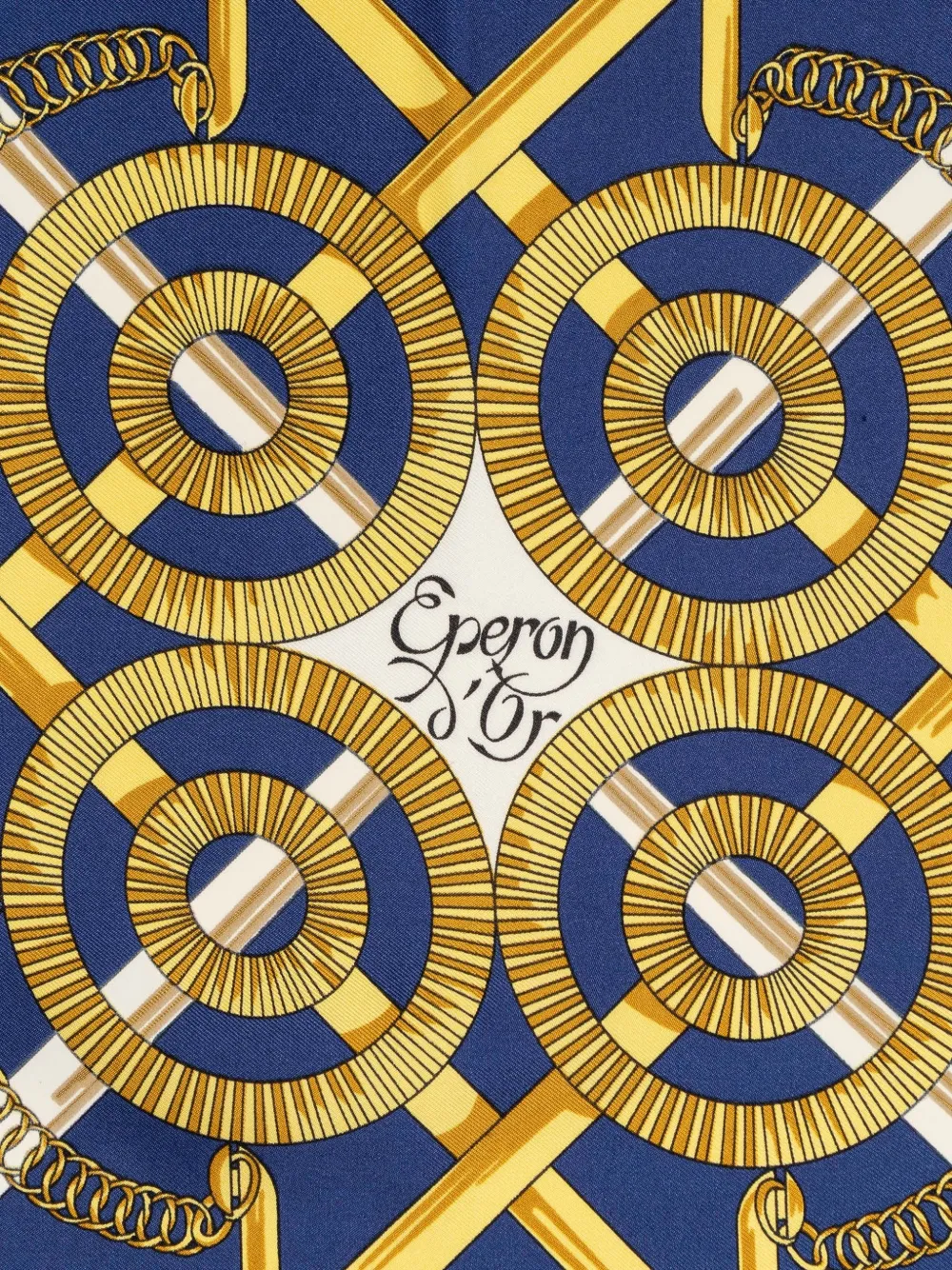 Hermès Pre-Owned Eperon d'Or silk scarf - Blu