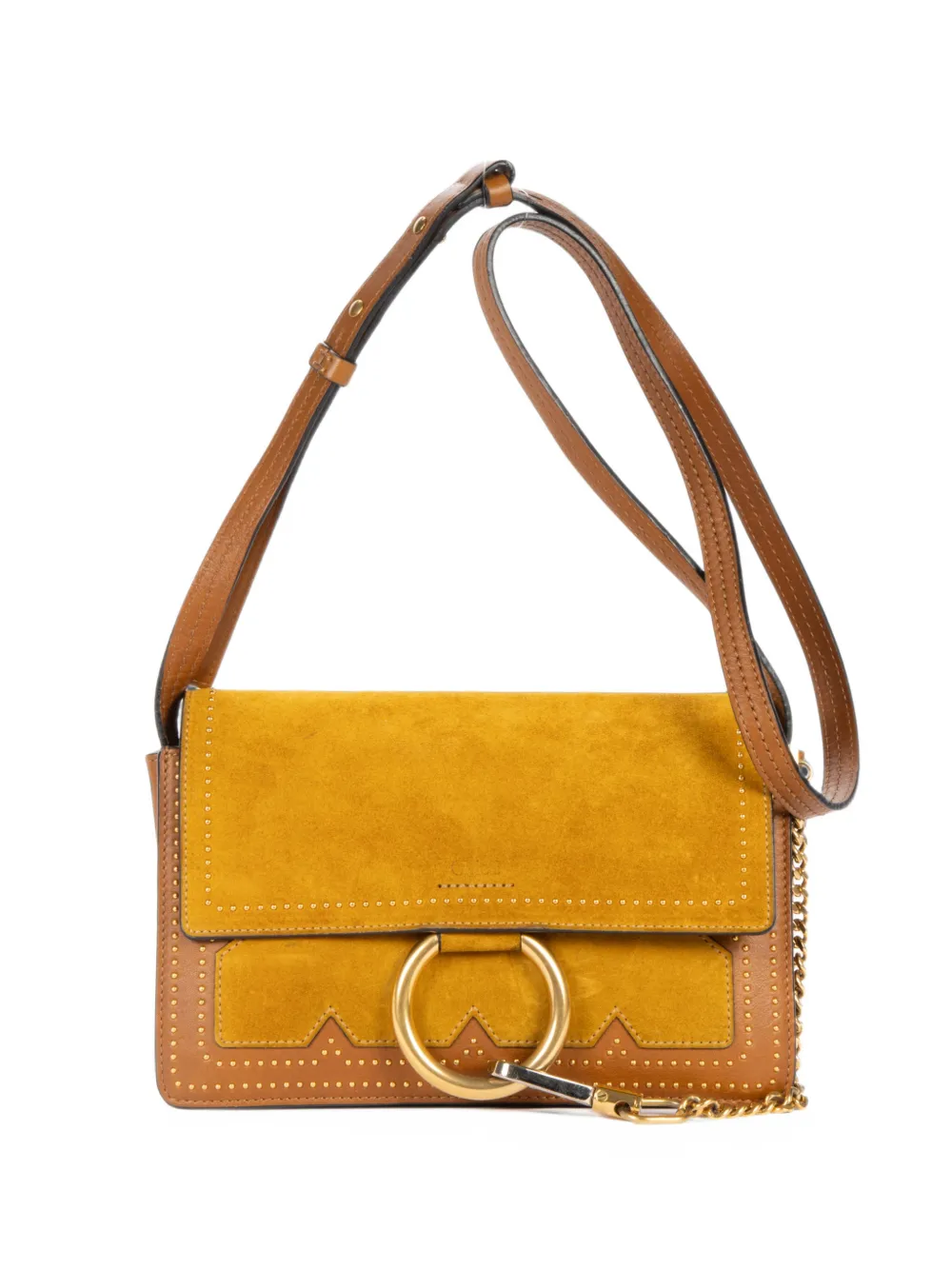 Chloé Pre-Owned Faye studded shoulder bag - Gelb