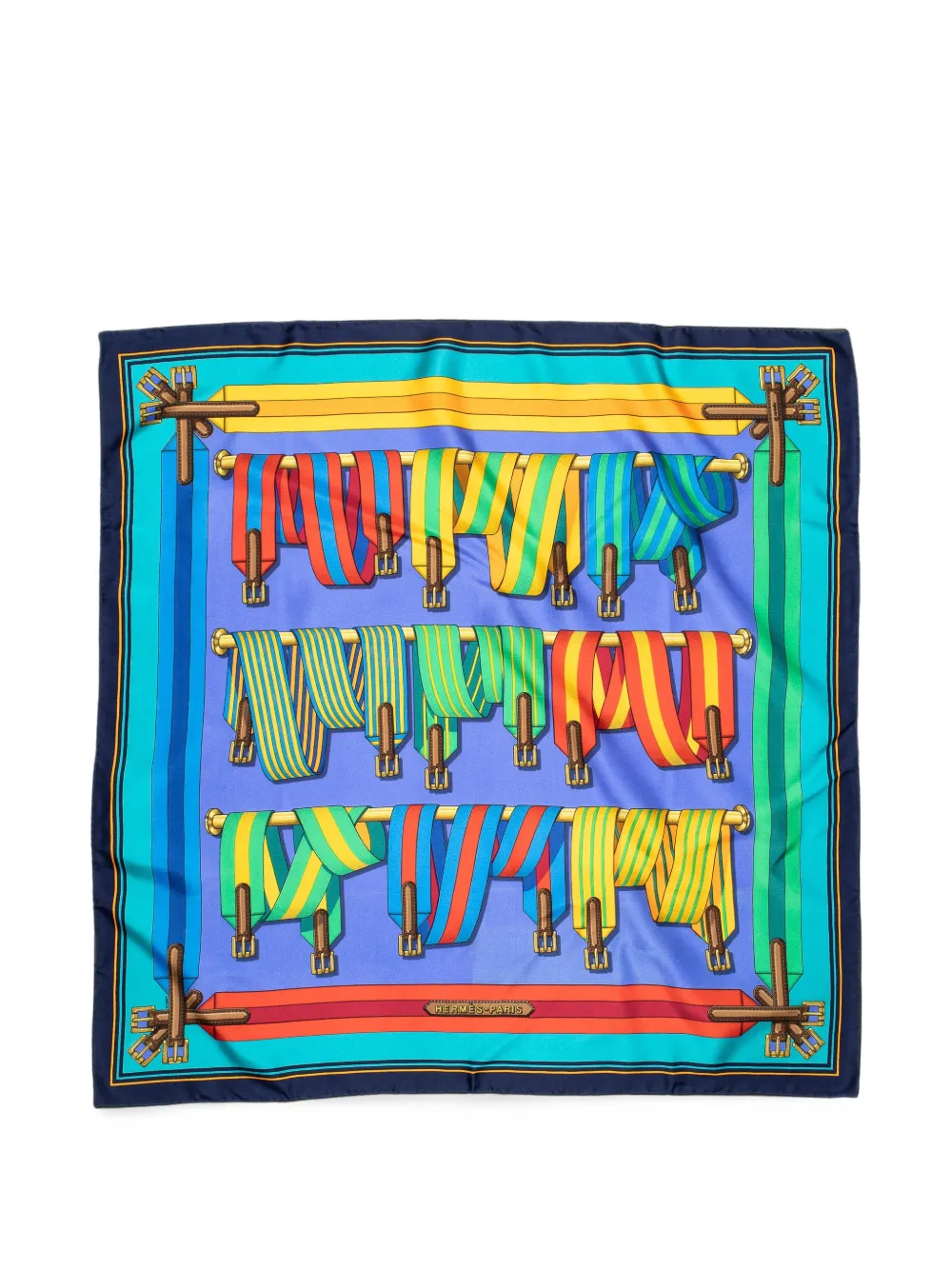 Hermès Pre-Owned belt-print scarf - Blau