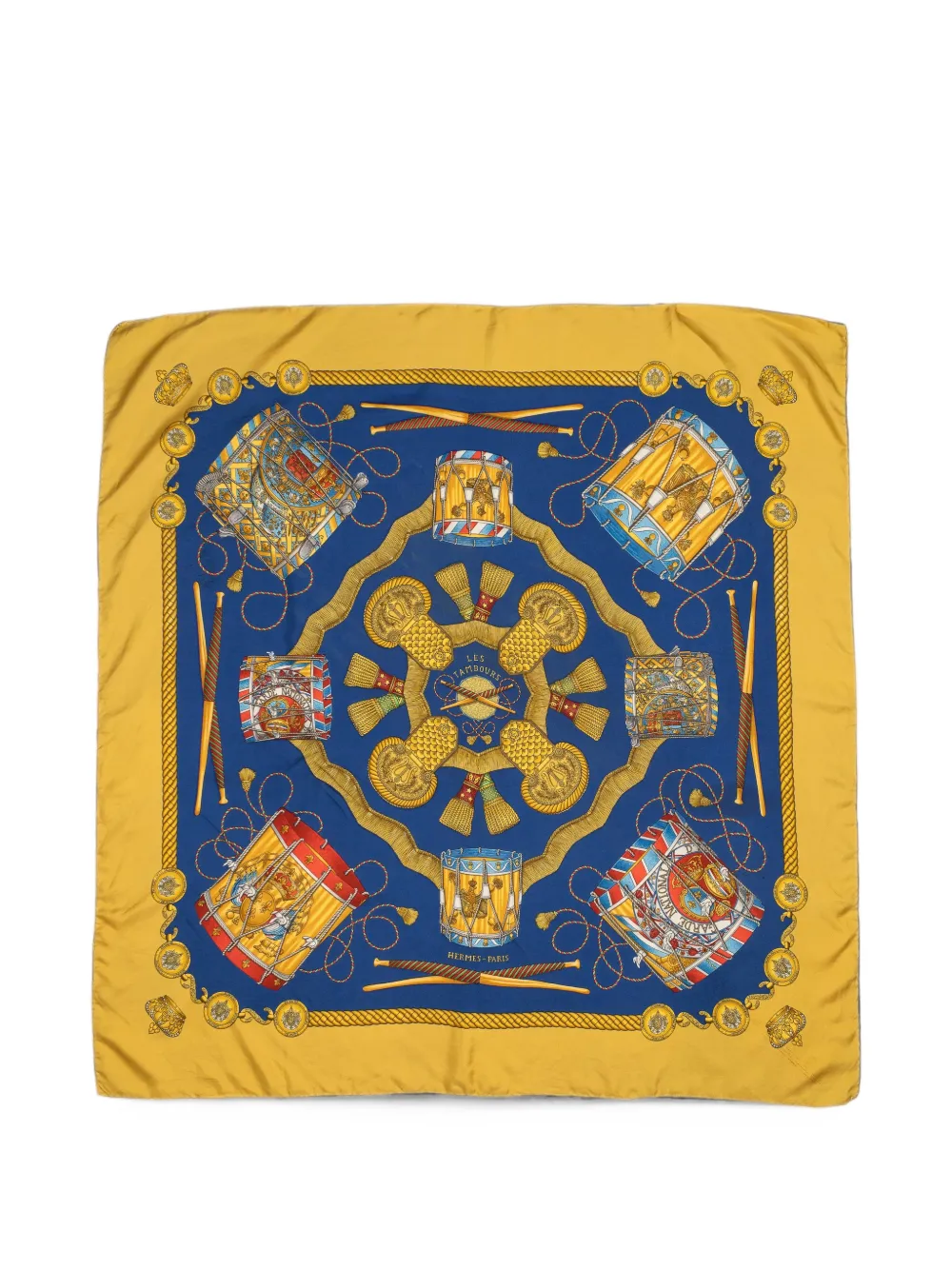 Hermès Pre-Owned Les Tambours scarf - Gelb