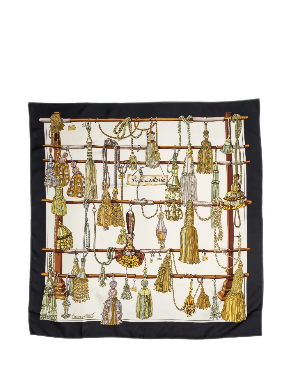 Hermès Pre-Owned Passementerie silk scarf - Schwarz