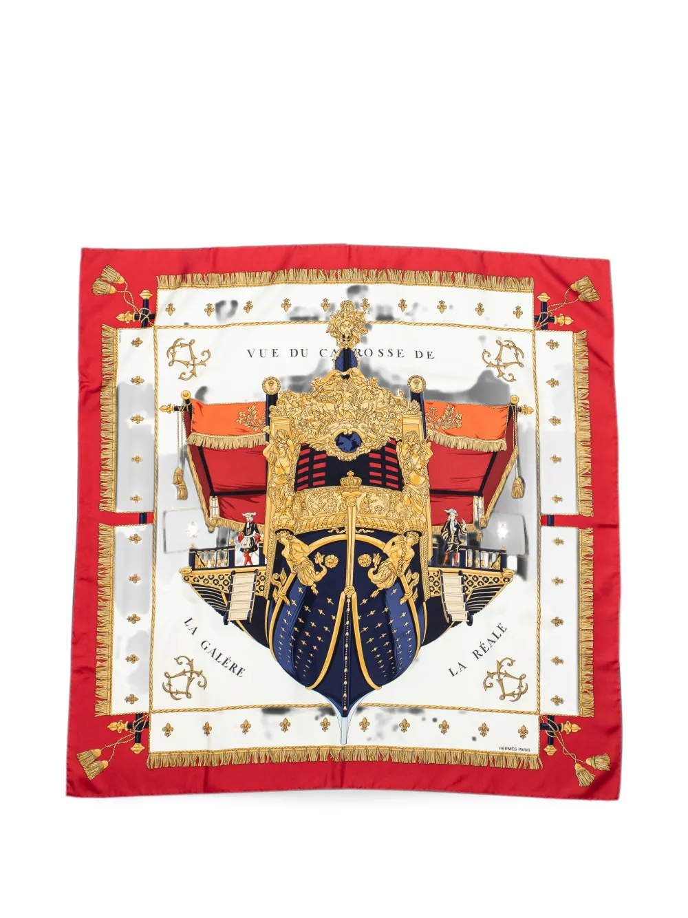 Hermès Pre-Owned Vue du Carrosse de la Galère La Réale scarf - Weiß
