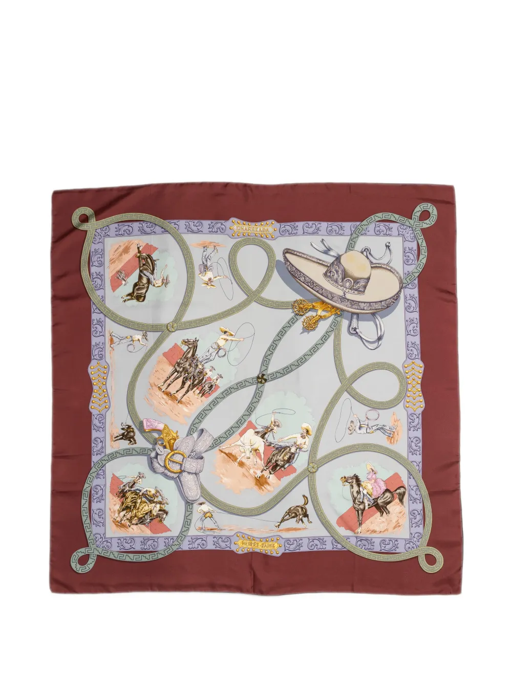 Hermès Pre-Owned Charreada scarf - Rot