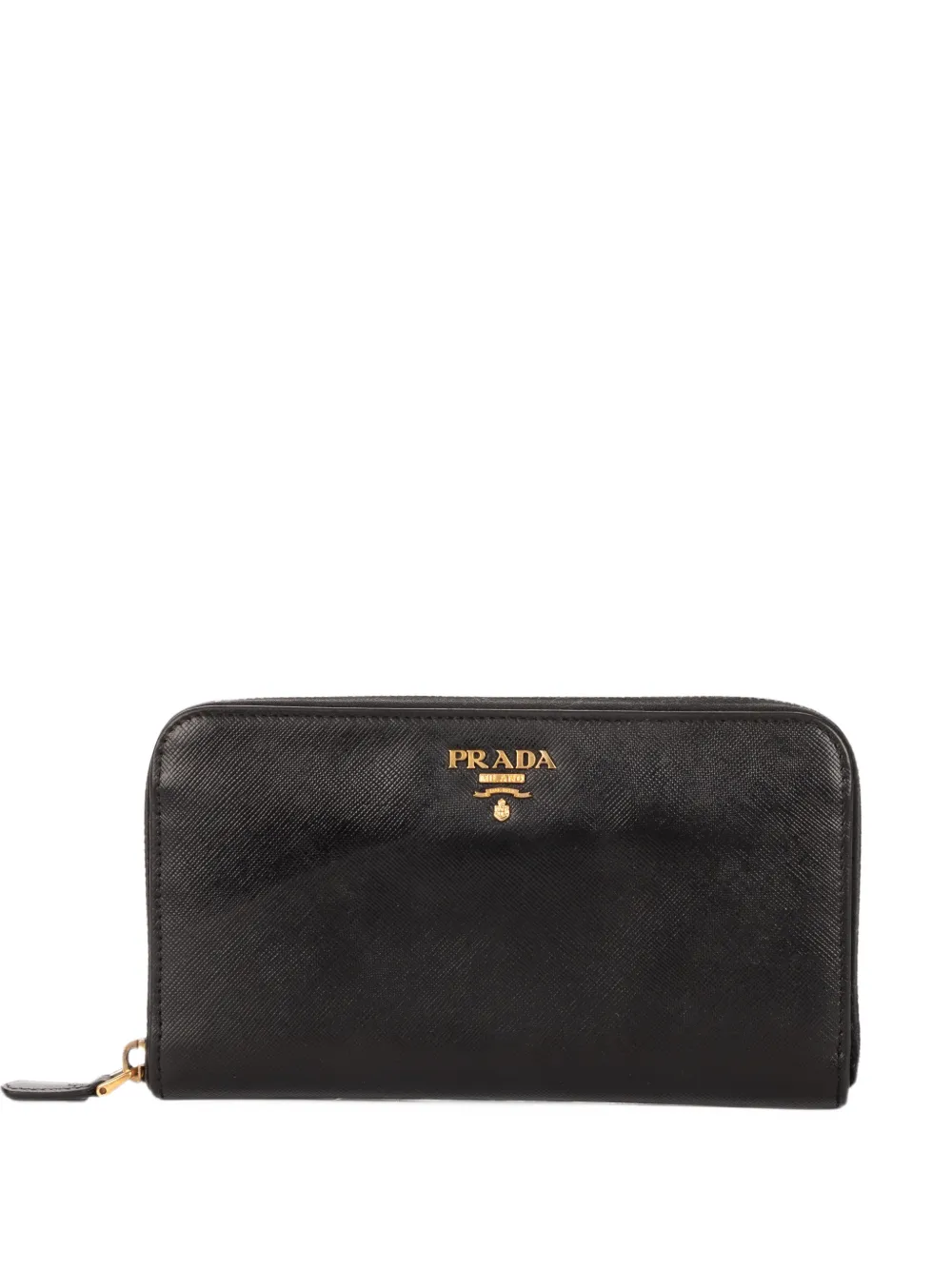 Prada Pre-Owned Saffiano leather zip-around wallet - Nero
