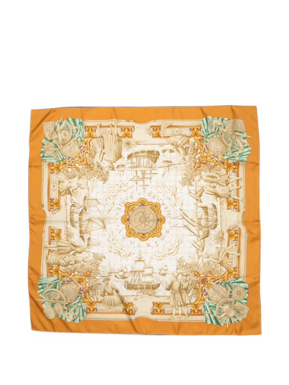 Hermès Pre-Owned Azulejos silk scarf - Orange