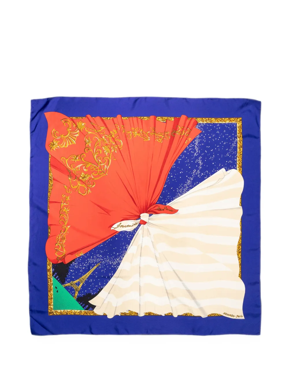 Hermès Pre-Owned Souvenirs de Paris scarf - Blau
