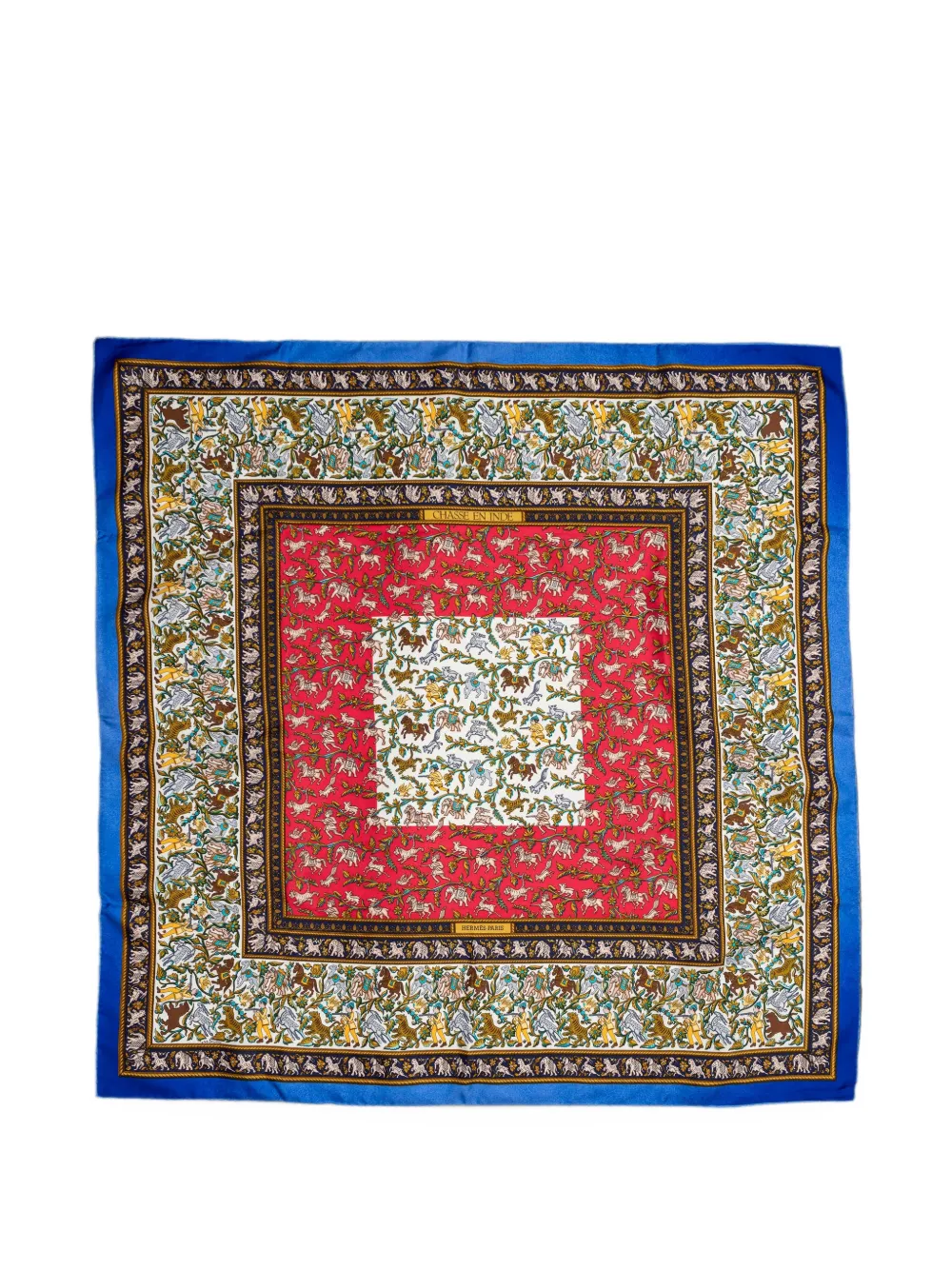 Hermès Pre-Owned Chasse en Inde silk scarf - Weiß