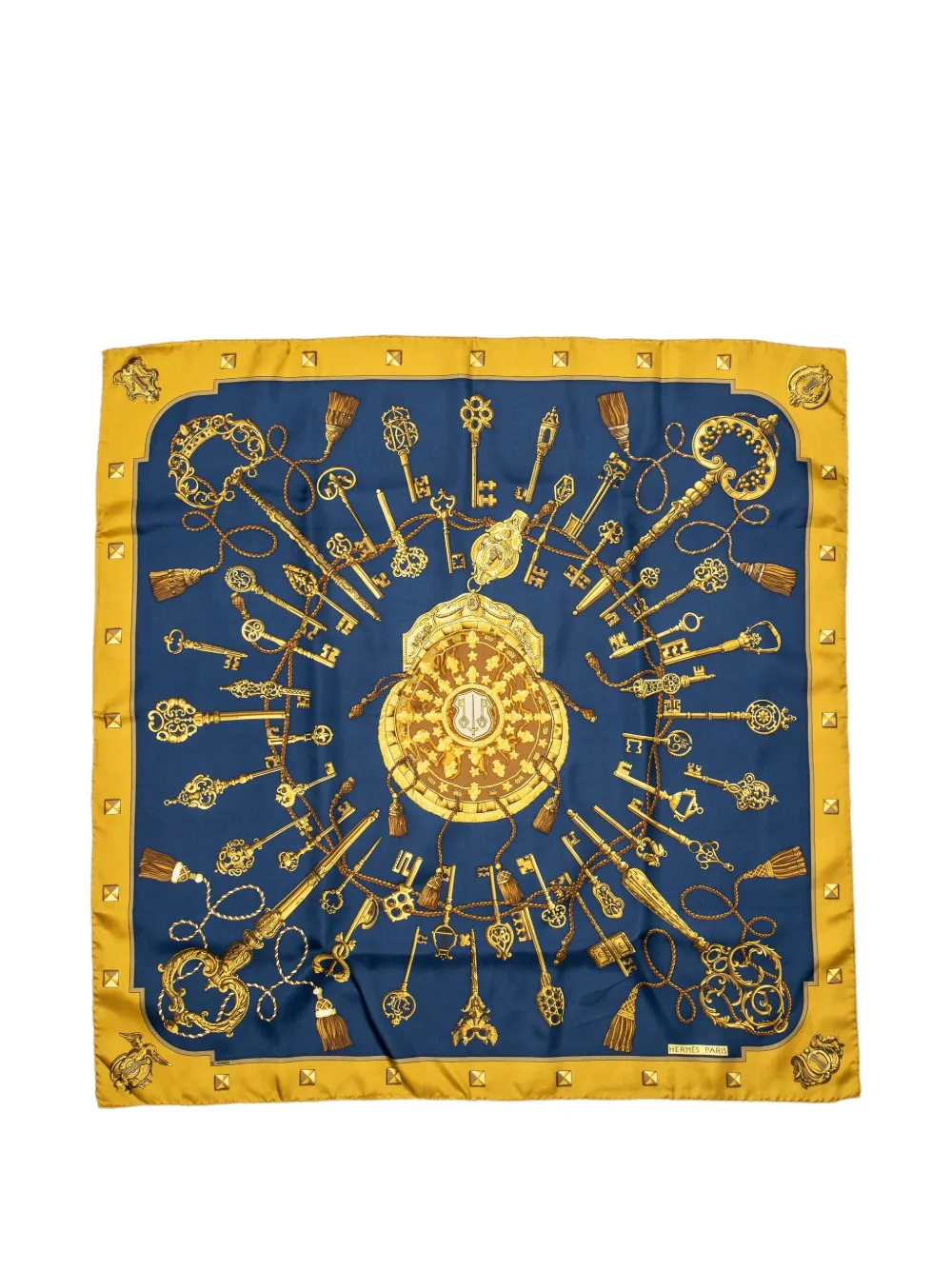 Hermès Pre-Owned Les Clefs silk scarf - Blau