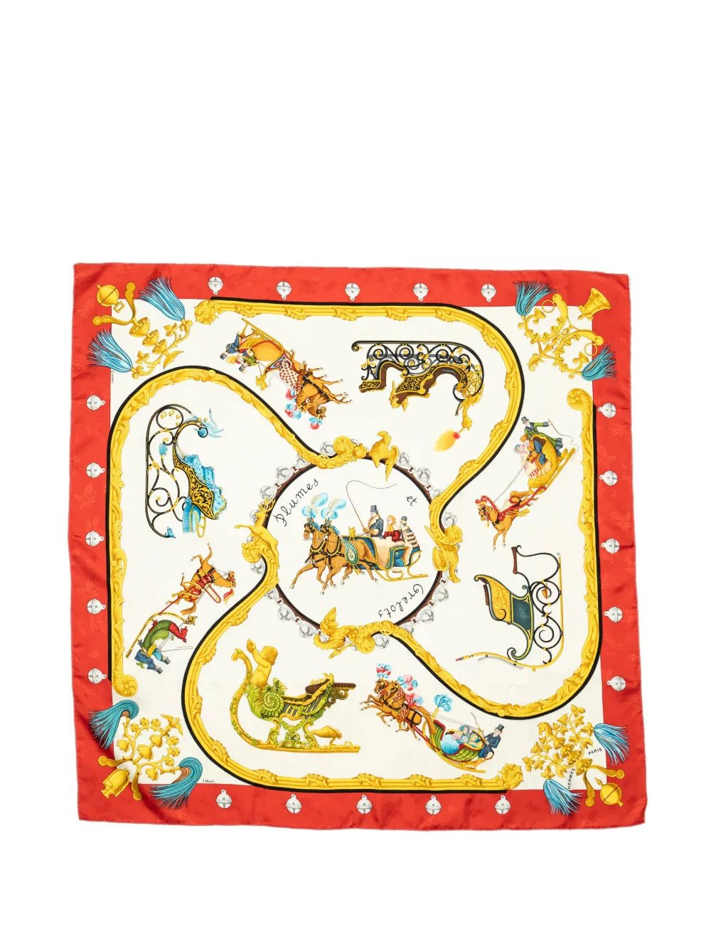 Hermès Pre-Owned Plumes et Grelots scarf - Nude
